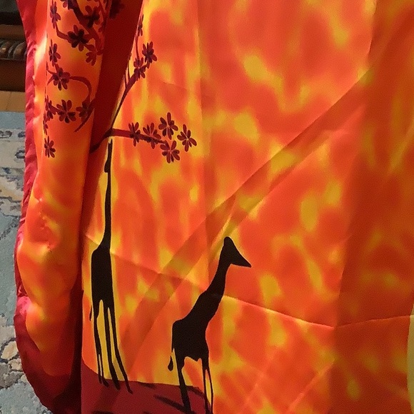 🌻NWT WINLAR SUNSET FIRE COVERUP/ CAFTAN - Picture 7 of 16